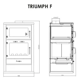 VICTORIA Triumph F Metall Schwarz/Abdeckplatte Gusseisen