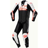 Alpinestars Missile V2 Ward Lederkombi - Schwarz/Weiß/Neon-Rot / 60