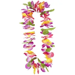 Bunte Hawaii Blumen Halskette - OS