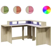 vidaXL Schreibtisch Sonoma Eiche braun