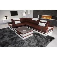 Sofa Dreams Ecksofa Ledercouch Sofa Trivento L Form kurz Leder Sofa braun