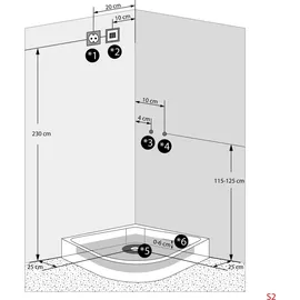 AcquaVapore Duschkabine Dusche D46-63T0-EC Komplettdusche Fertigdusche 100x100