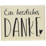 Rayher 29169000 Stempel Ein herzliches Danke, 4 x 5 cm, Natur