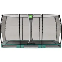 EXIT TOYS Allure Classic Bodentrampolin 214 x 366 cm inkl. Sicherheitsnetz Grün