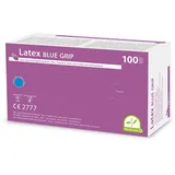 Medi-Inn Latex blue grip Einmalhandschuhe puderfrei M; 10 x 100 Stück)