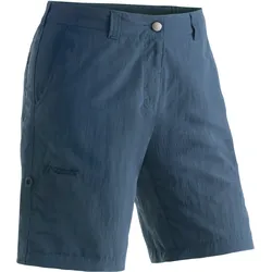 Funktionshose MAIER SPORTS "Nidda", Damen, Gr. 48, Normalgrößen, blau (jeansblau), 100% Polyamid, Hosen, Robuste und vielseitige Funktions-Bermuda, ideal zum Wandern