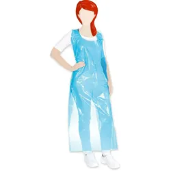 Schürze einweg geblockt ca. 60 my aus LDPE Blau 150x100 cm 25 Stück
