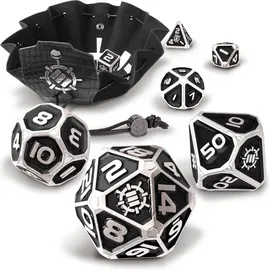 enhance gaming Enhance Tabletop Collectors Edition 7pc Metal Dice Set Black