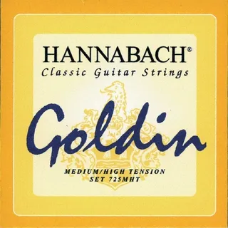 Hannabach Klassikgitarrensaiten Serie 725 Medium/High Tension Goldin - 3er Bass Satz - 7257MHT