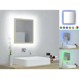 vidaXL LED-Badspiegel Sonoma-Eiche 40x8,5x37 cm Spanplatte
