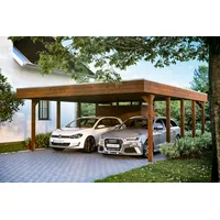 SKANHOLZ Friesland 5,57 x 7,08 m nußbaum inkl. Abstellraum