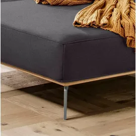 W.Schillig Ecksofa "run, Designsofa mit tollem Sitzkomfort, bequem, L-Form", grau (anthrazit w82), B:299cm H:88cm T:178cm, Longlife Xtra-Leder Z73: Naturwalkleder der Luxusklasse aus den erlesensten Rohhäuten.