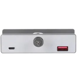 ORICO USB 3.0 Hub 4 Port, Aluminium SuperSpeed Daten hub Mit Extra Netzteilanschluss Port für Desktop Computer, MacBook, MacBook Air/Pro/Mini(Silber)