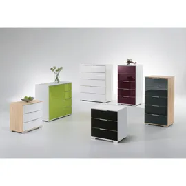 Livetastic Kommode, Schwarz, Weiß, Metall, 2 Fächer, 4 Schubladen, 130x83x41 cm, Beimöbel erhältlich, Wohnzimmer, Kommoden & Sideboards, Kommoden