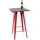 Mendler Stehtisch HWC-A73 inkl. Holz-Tischplatte, Bistrotisch Bartisch, Metall Industriedesign 107x60x60cm ~ rot