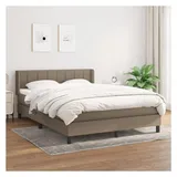 vidaXL Boxspringbett 140 x 200 cm Taupe