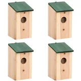 deluke DELUKE® Vogelhaus zum Aufhängen 4er Set Nistkasten für Wildvögel Vogelvilla aus Holz Baumvogelhaus Holz-Vogelhaus