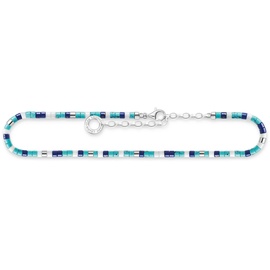 Thomas Sabo Fußkette mit blauen Steinen 925 Silber AK0039-775-7