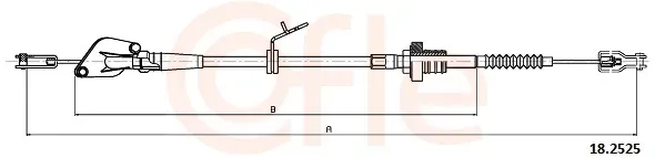 COFLE Seilzug, Kupplungsbetätigung 182525 für HYUNDAI