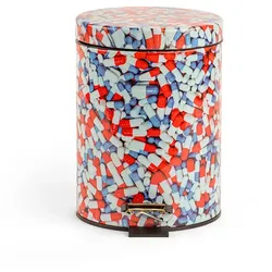 Seletti - Pills Toiletpaper Home Behälter Ø20,5 H. 27,5 Weiß/Rot/Blau