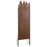 Estexo Metall Gartenzaun Sichtschutzwand cm Edelrost Sichtschutzelement Flammen)