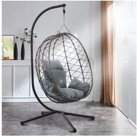 Schwarz Luxus Hängesessel NEW XXL Gestell Schwarz mit Korb