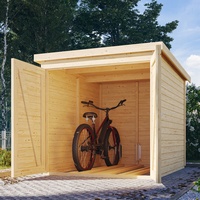 Karibu Holz Fahrradgarage,naturbelassen,1,6 x 2,2 m (B x T)