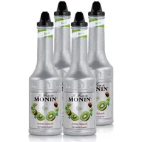 Monin Fruchtpüree Mix Kiwi 1L - Cocktails Milchshakes (4er Pack)