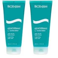 Biotherm Aquathermale Gel Douche Duschgel, erfrischendes Duschgel für eine sanfte Reinigung, mit wertvollen Oligo-Mineralien, für ein belebtes und geschmeidiges Hautgefühl, 200 ml (Packung mit 2)