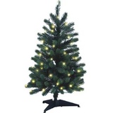 Xenotec PE-BM85 Künstlicher Weihnachtsbaum mit Beleuchtung Tanne LED Grün mit Ständer