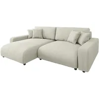 S-style möbel Ecksofa mit Schlaffunktion und Bettkasten in Cord-Stoff