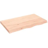 vidaXL Waschtischplatte 100x60x(2-6) cm Massivholz Unbehandelt