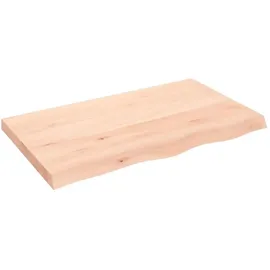 vidaXL Waschtischplatte 100x60x(2-6) cm Massivholz Unbehandelt