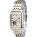 Bulova Sutton Offenes Herz Quadrat Zifferblatt Automatisch 98A308 30M Herrenuhr