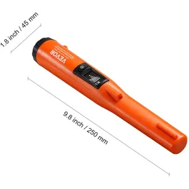 Vevor Metalldetektor Pinpointer IP68 Komplett Wasserdichter Metallsuchgerät 3 Modi Propointer Schatzsuche mit LCD/Ton/Vibration/Ton + Vibration 9V Batterie & Samtbeutel Inklusive