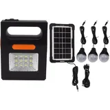 Tragbares Solarbeleuchtungssystem Mit Panel, 6000-mah-akku Und 3 M Kabel Für Leds