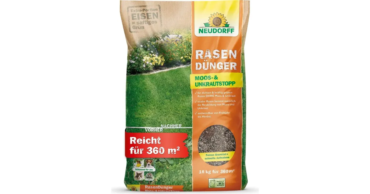 NEUDORFF Rasendnger Moos- & UnkrautStopp 18 kg (Juni 2026 Preise) |  Preisvergleich bei billiger.de