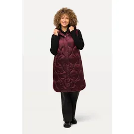 Ulla Popken Steppweste HYPRAR Long-Steppweste wasserabweisend rot 50/52