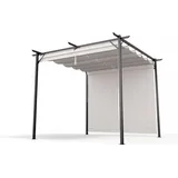 Pavillon 3x3, Wasserdicht Stabil Winterfest, Pulverbeschichteter Stahlrahmen, Wetterfestes Polyesterdach, Seitliche Jalousien, Einfache Montage, Ganzjährig Nutzbar - Blumfeldt