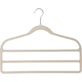 LIVARNO home Kleiderbügel Samt beflockt 2er (2er Set Hosenbügel beige)