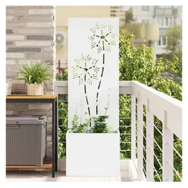 vidaXL Sichtschutz-Leinwand 50 x 140 cm Weiß