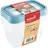 KEEEPER Vorratsdose eckig blau 15,5 x 10,5 x 0,75 l 4-teiliges Set