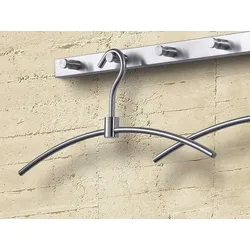 Zack Kleiderbügel Swing Edelstahl silber, Designer Zack Design, 18x44 cm