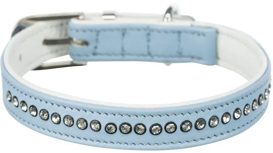 Trixie Active Comfort Halsband mit Strass XXS-XS Hundezubehör hellblau