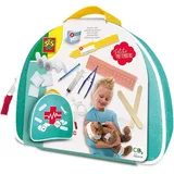 SES Creative – Petits Pretenders – Arztkoffer – mit Spritzen, Mullbinden, Verbandtape, Pinzette und Spateln – Rollenspielzeug ab 3 Jahren