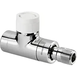 Oventrop Thermostatventil Baureihe E 1163162 1/2", Durchgang, weiss