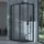 SoGood doporro Duschkabine Duschabtrennung Viertelkreis BxTxH 80x80x190 cm Klarglas ESG-Sicherheitsglas mit Nano-Beschichtung Ravenna32K