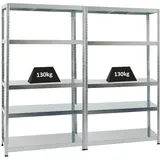 Proregal Lagerregal Metall 180x100x40 cm Silber