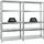 Proregal Lagerregal Metall 180x100x40 cm Silber