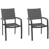 Merxx Pisa Gartensessel 56 x 64 x 90 cm grau 2 St.